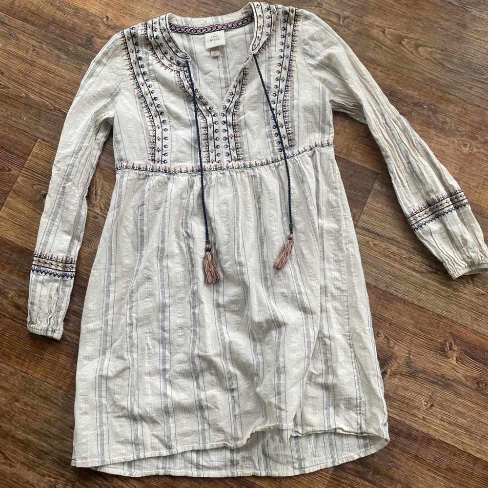 Linen boho dress